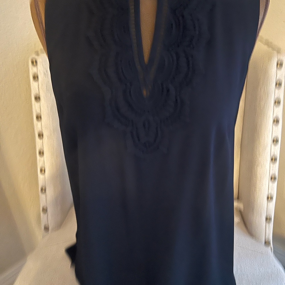 Elegant Navy Sleeveless Top